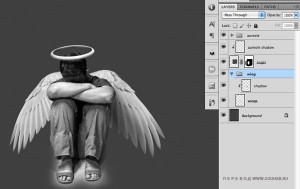 Как сделать фотошоп ангела